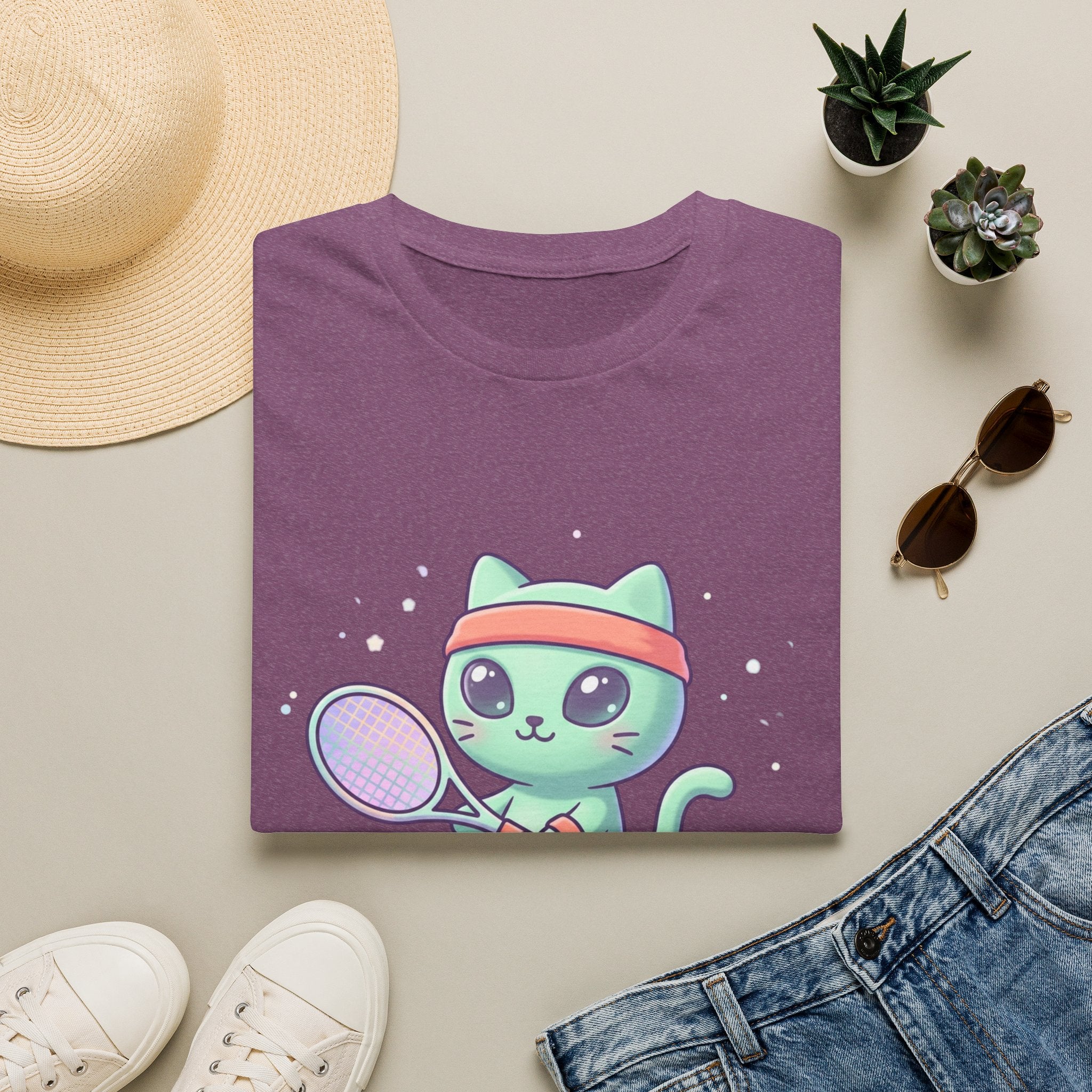 Cute Tennis Cat T-Shirt