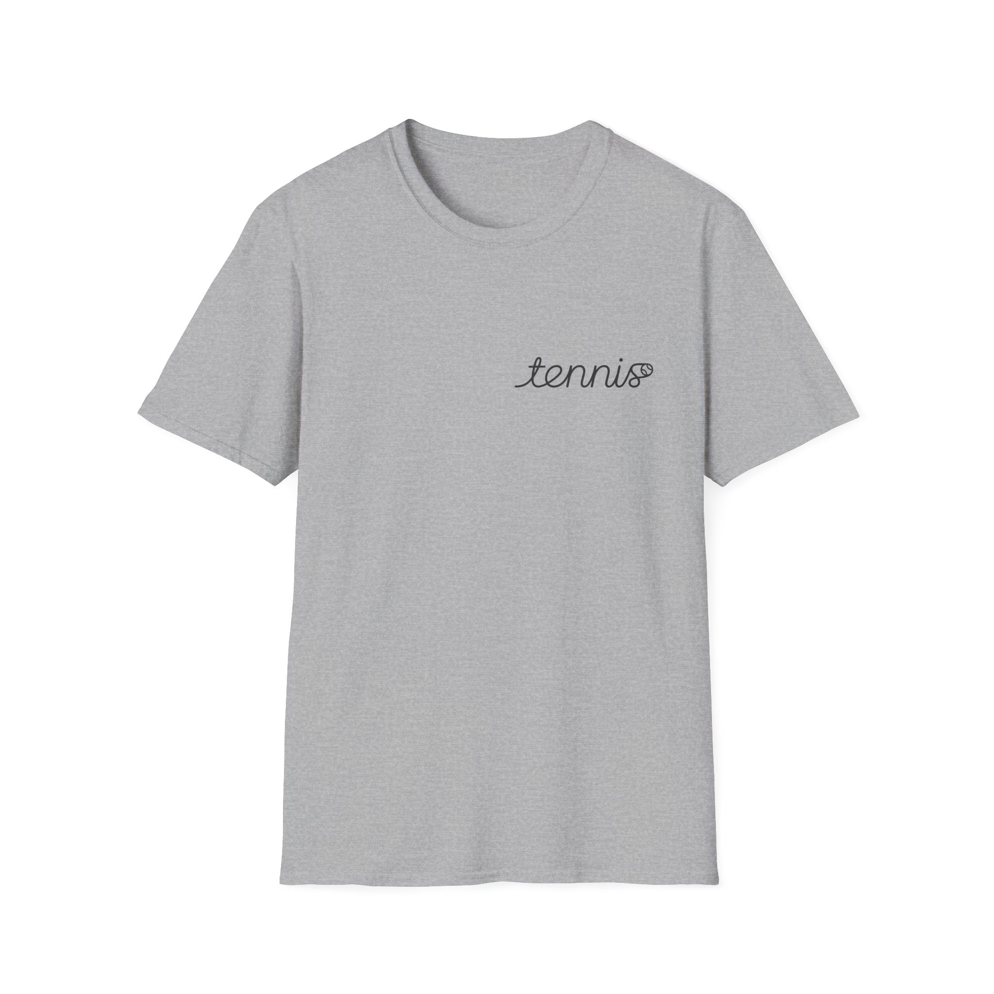 Tennis Script T-Shirt — Minimal Athletic Tee for Players & Fans