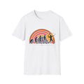Golf Evolution T-Shirt — Retro Sunrise Golfer Graphic