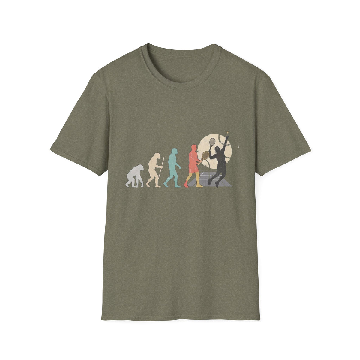 Evolution of tennis player T-Shirt — tennis Silhouette Tee