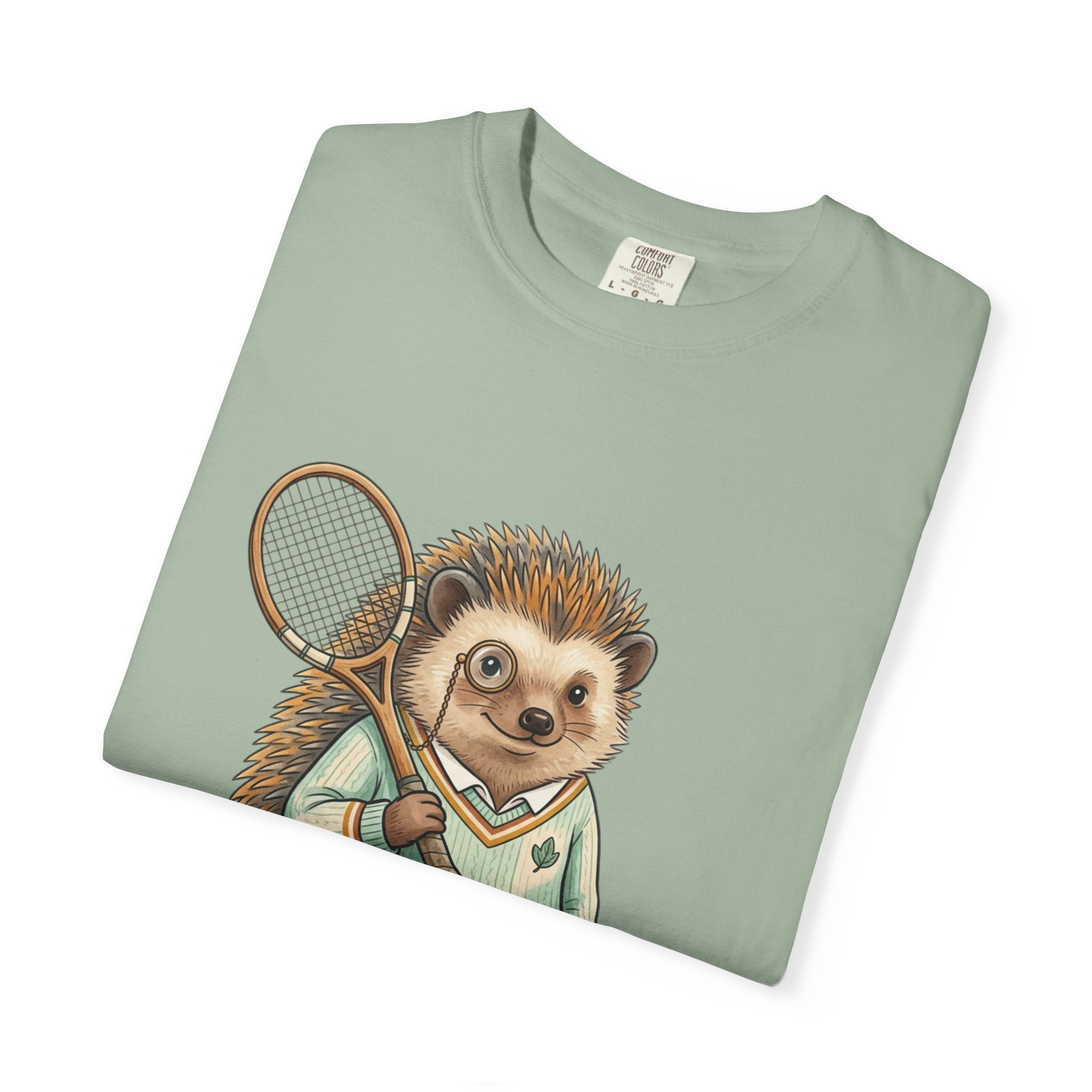 Hedgehog Tennis Player T‑Shirt — Cute Vintage Sports Animal Tee