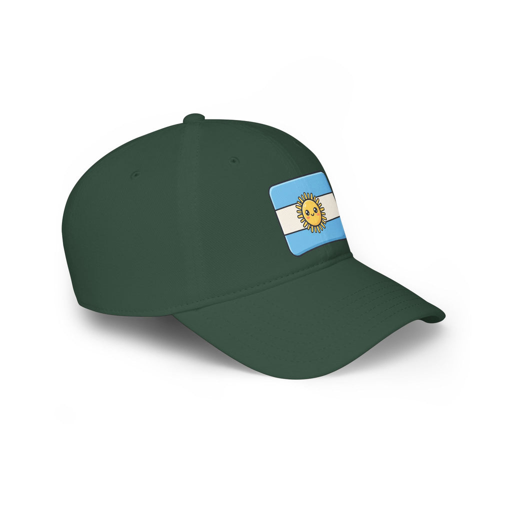 Argentina Sun Flag Baseball Cap — Low Profile Red Hat
