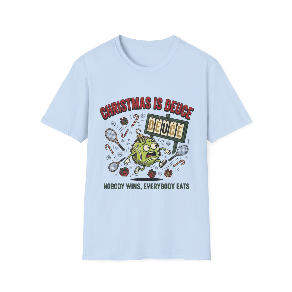 Christmas Is Deuce T-Shirt — Funny Holiday Card Game Tee