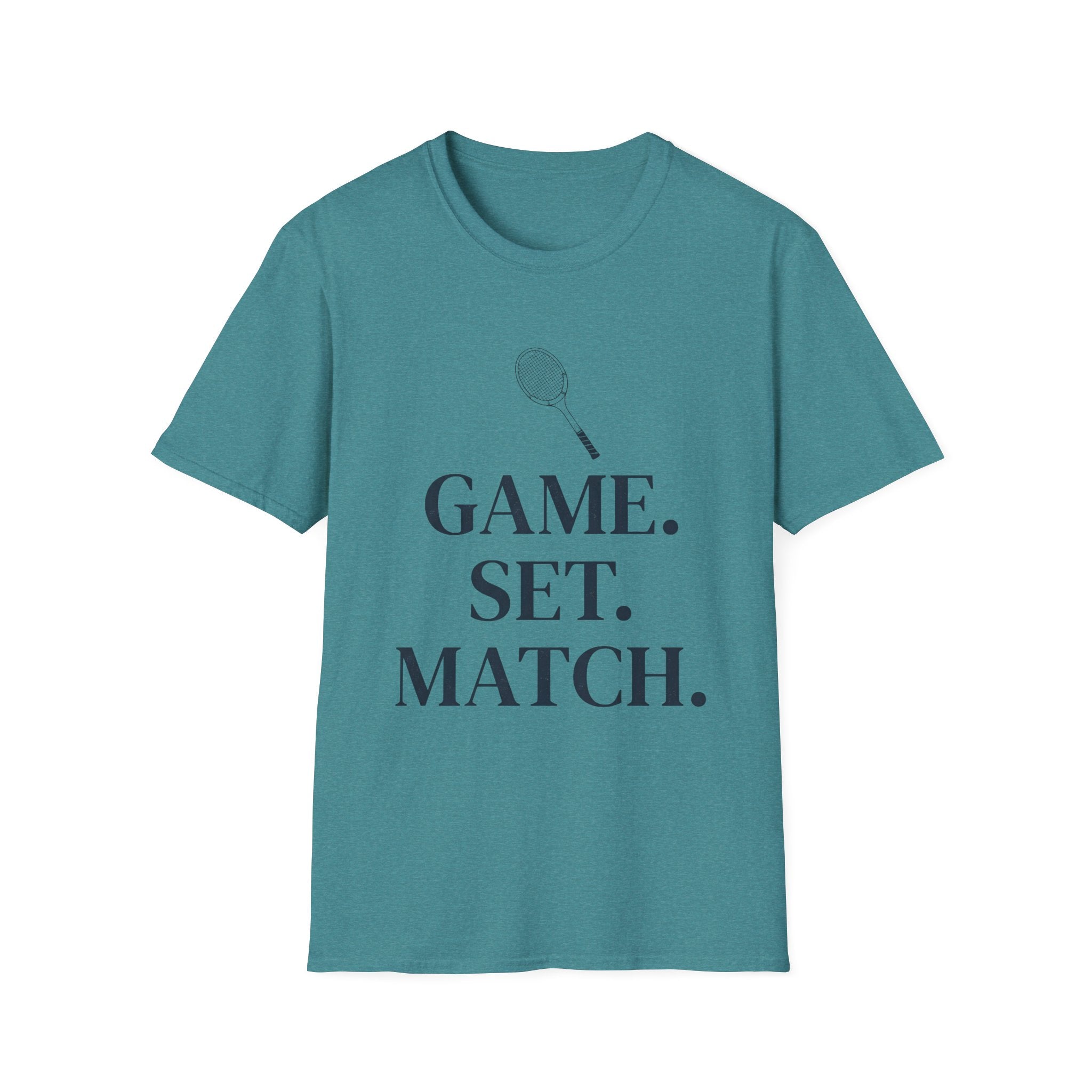 Tennis Shirt — 'GAME. SET. MATCH.' Graphic Tee