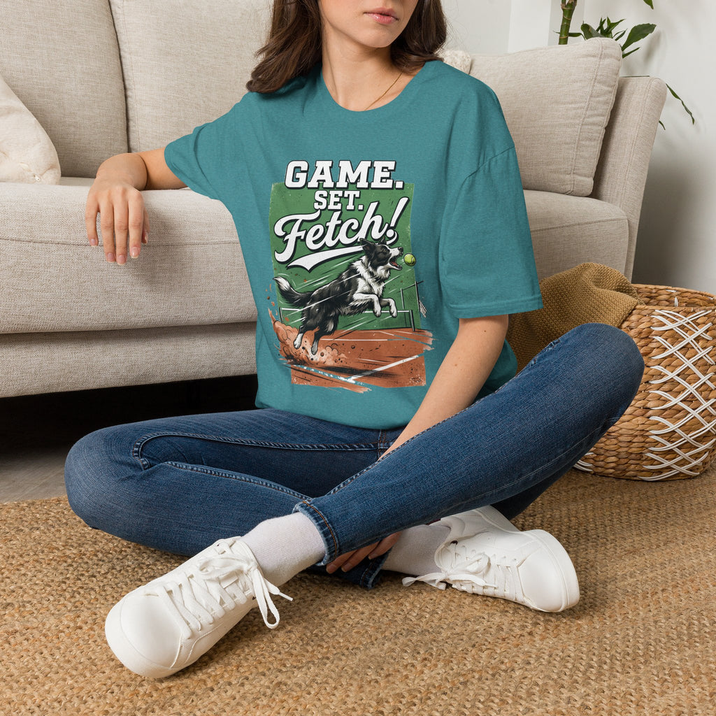 Game, Set, Fetch! Tennis Dog T-Shirt — Funny Pet Lover Athletic Tee