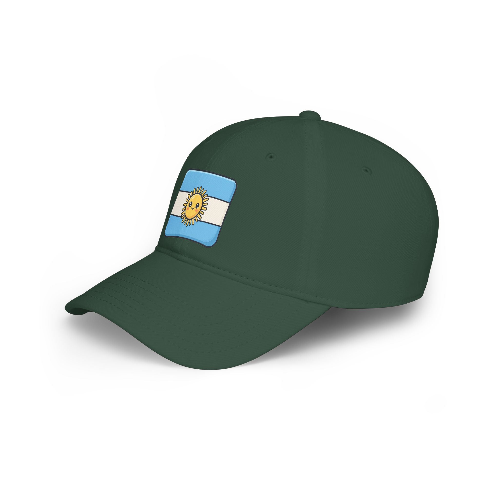 Argentina Sun Flag Baseball Cap — Low Profile Red Hat