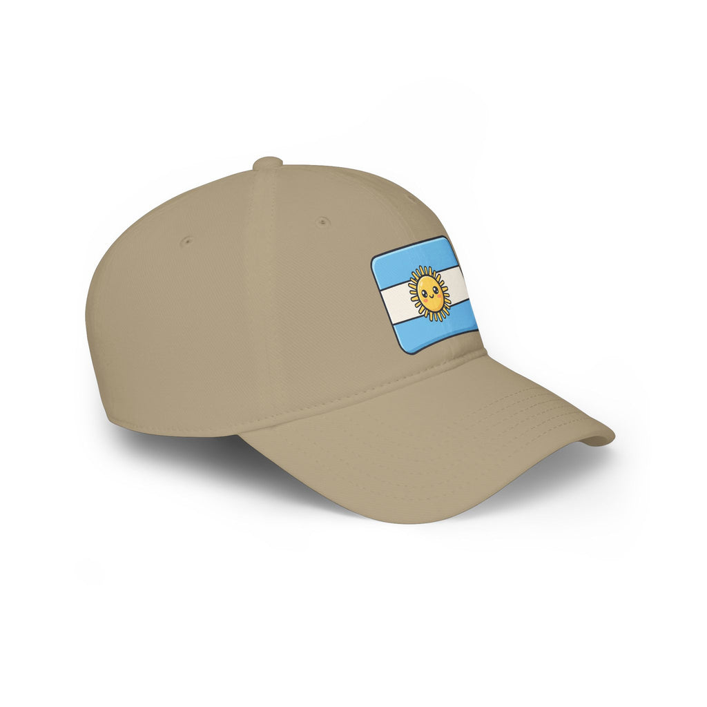 Argentina Sun Flag Baseball Cap — Low Profile Red Hat