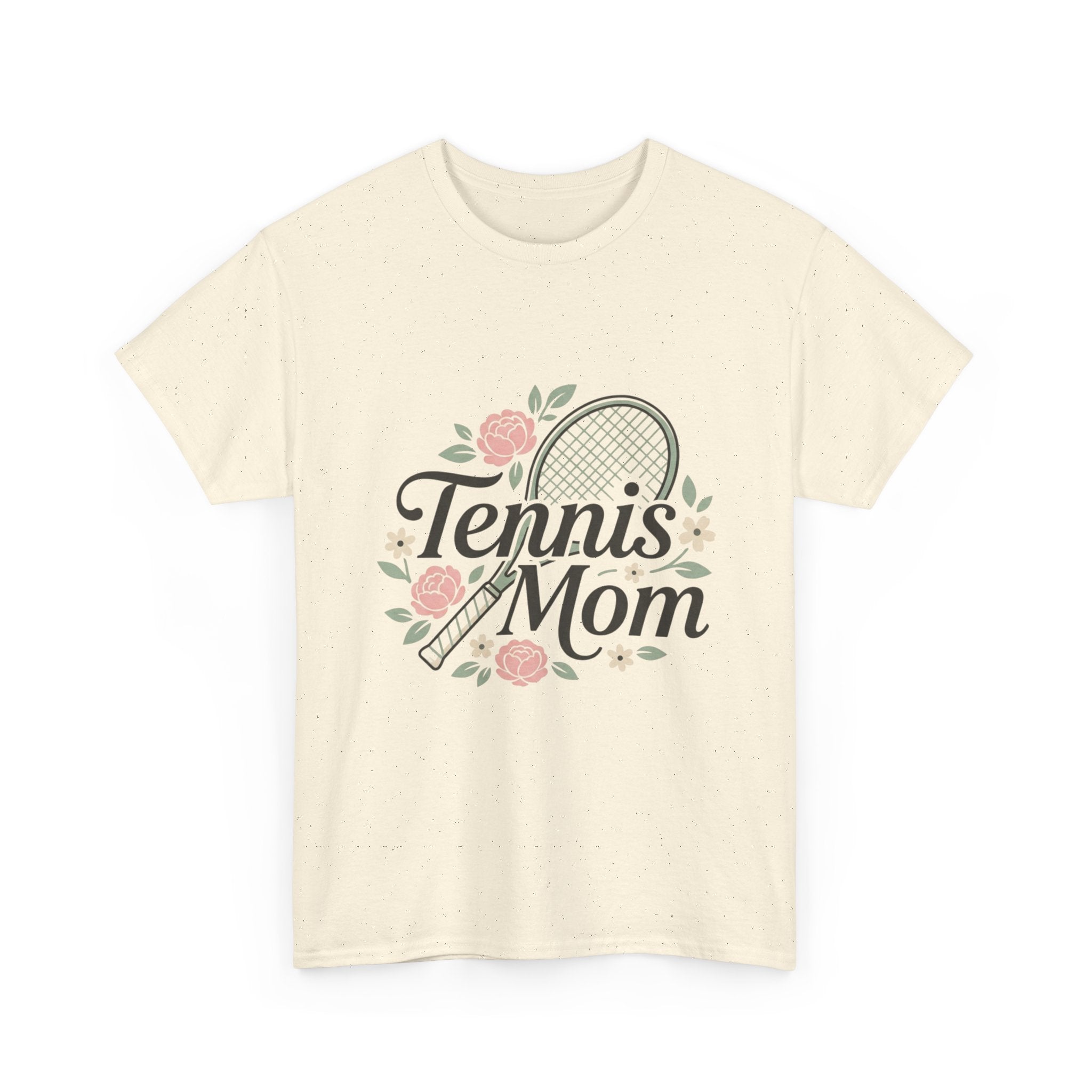 Tennis Mom T‑Shirt — Floral Tennis Racket Tee for Proud Sports Moms