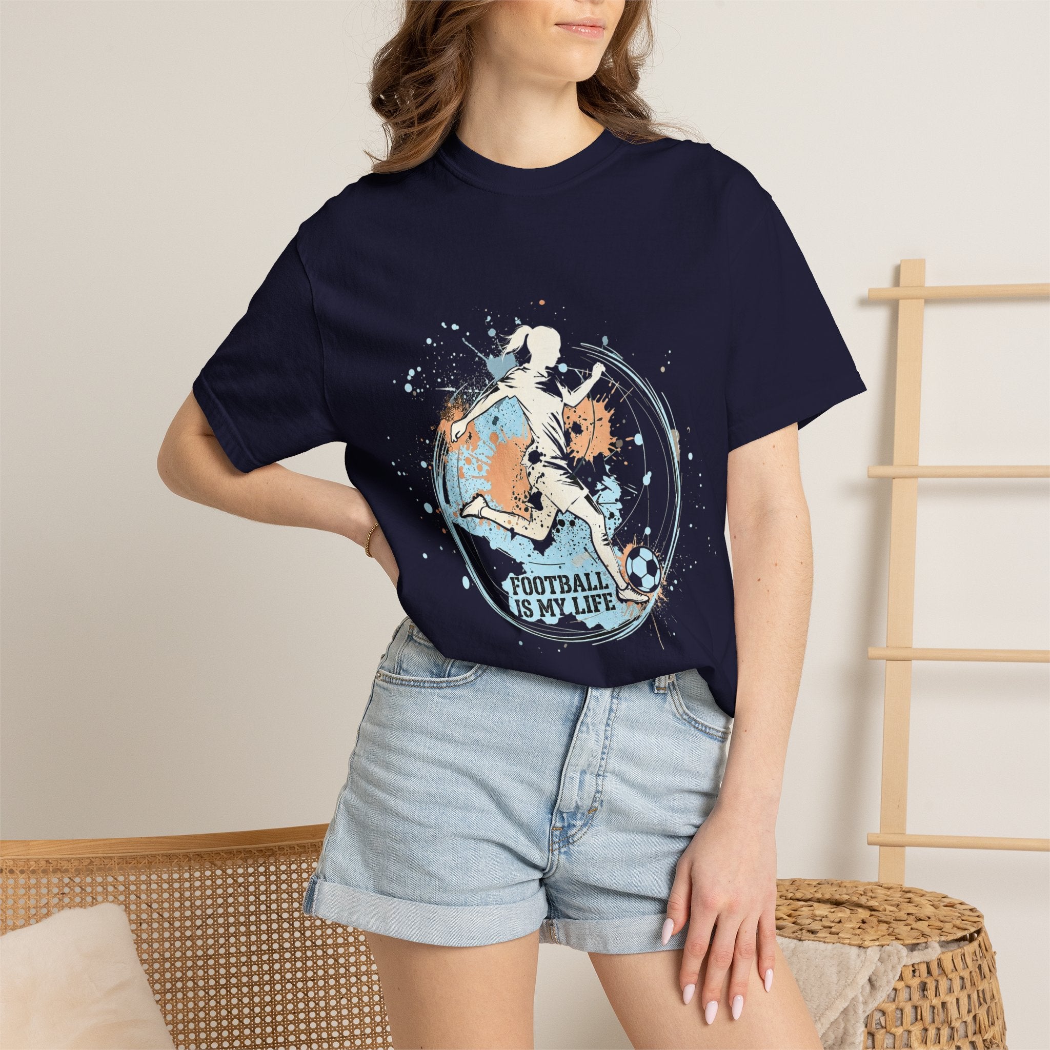Football Is My Life T-Shirt — Girls' Football Player Tee