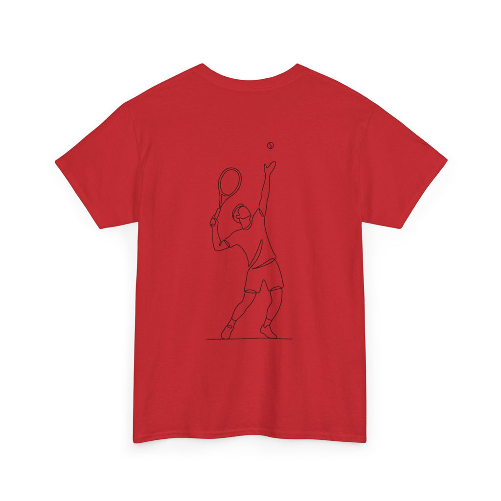 Tennis Serve Line Art Tee — Minimalist Tennis T-Shirt