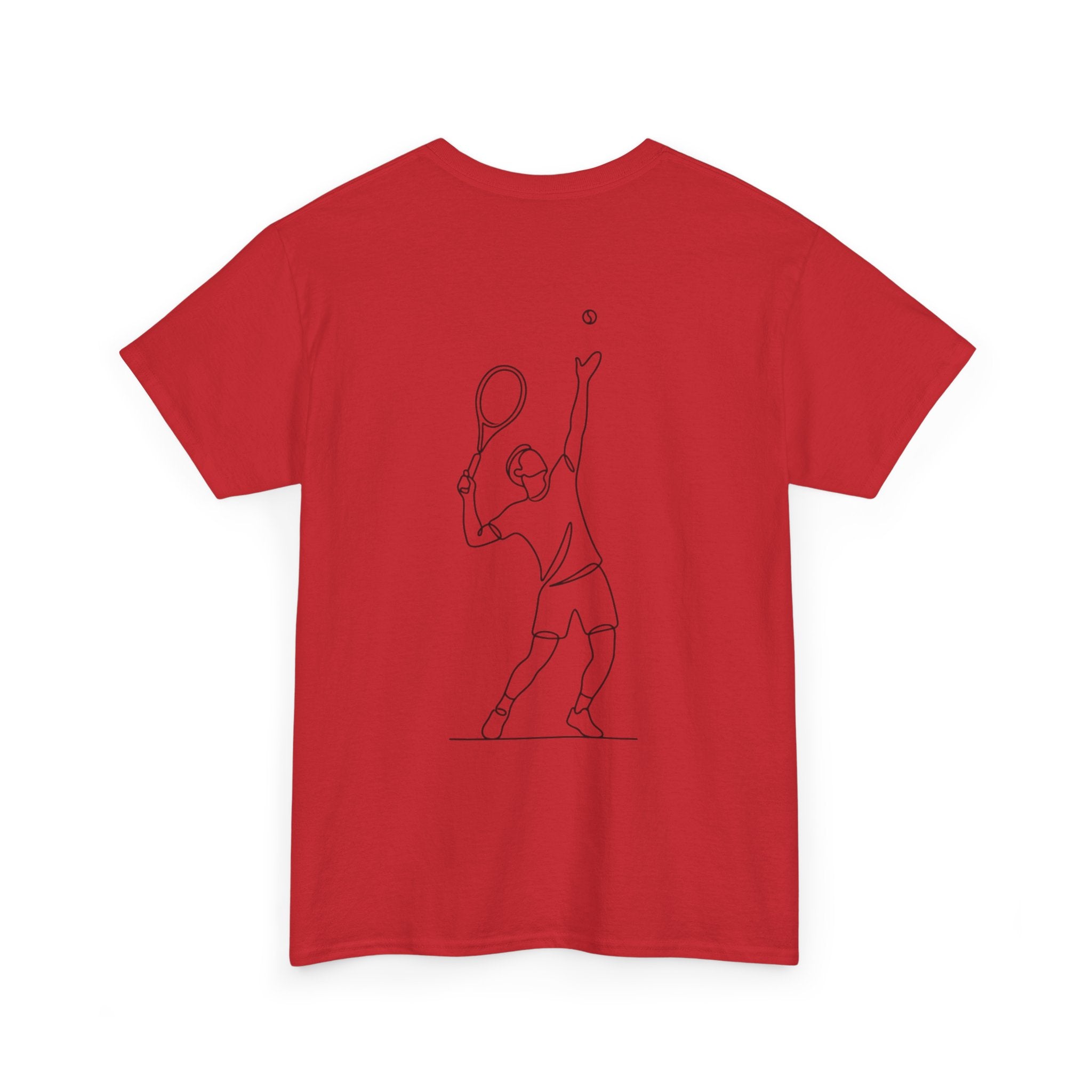 Tennis Serve Line Art Tee — Minimalist Tennis T-Shirt