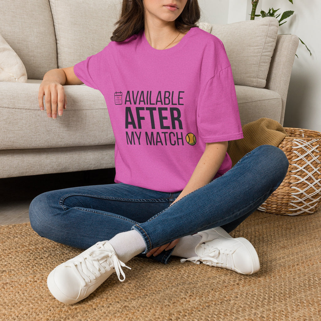 Available After T-Shirt — Funny Post-Match Sports Tee