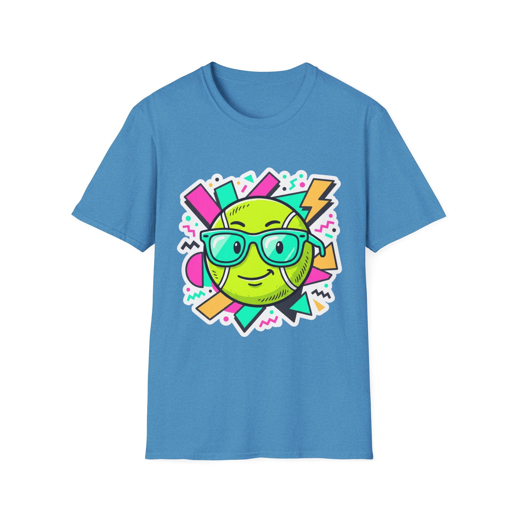 Retro Smiley Sunglasses T-Shirt — Neon Pop Graphic Tee