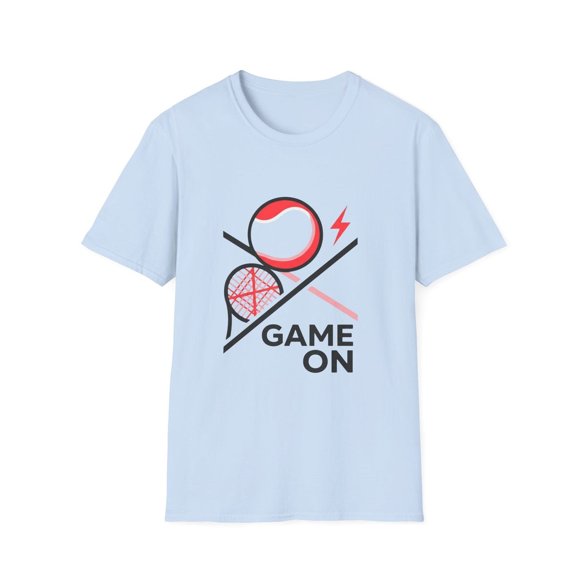 Game On Racquet T-Shirt — Minimalist Tennis Graphic Tee