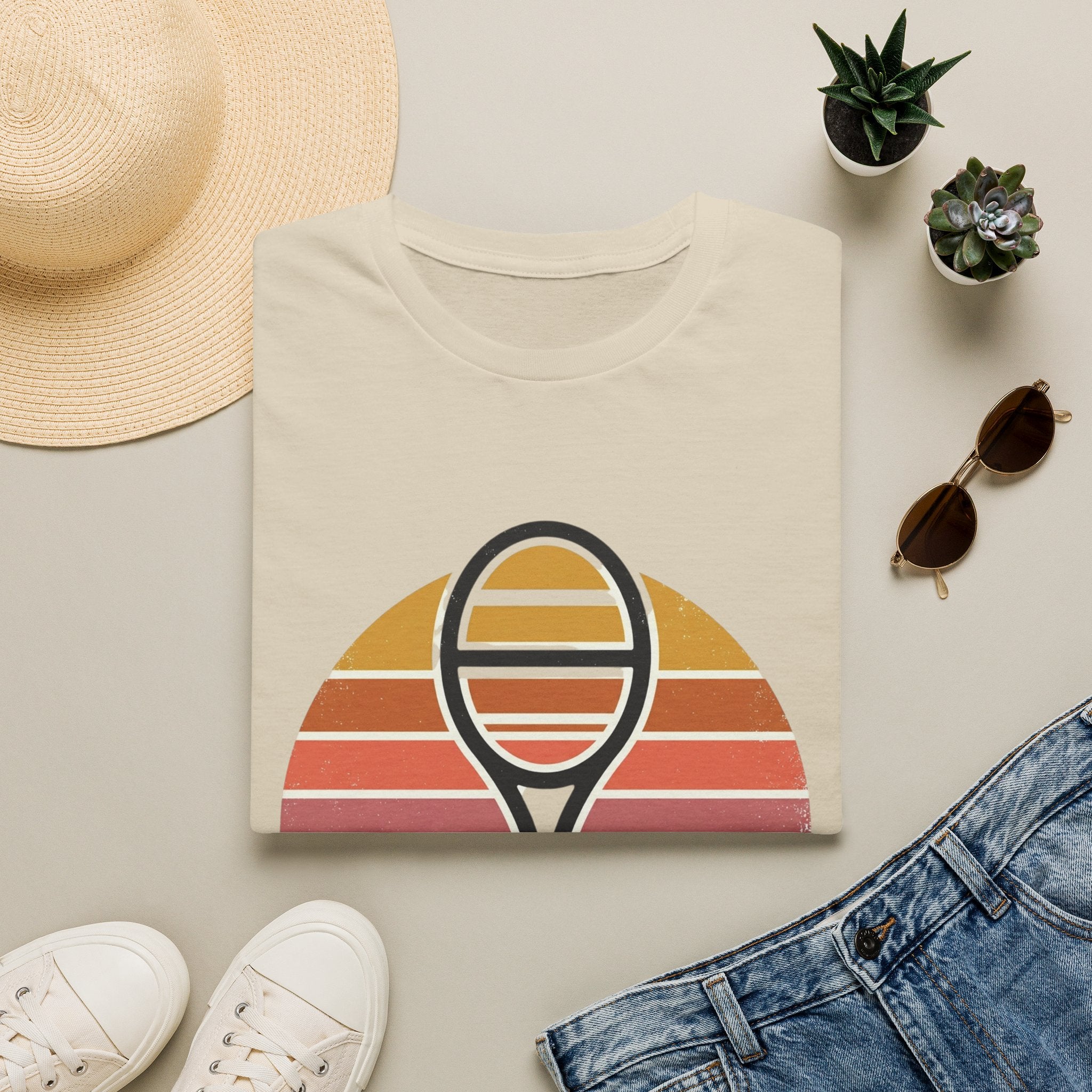 Tennis Racket Sunset T-Shirt