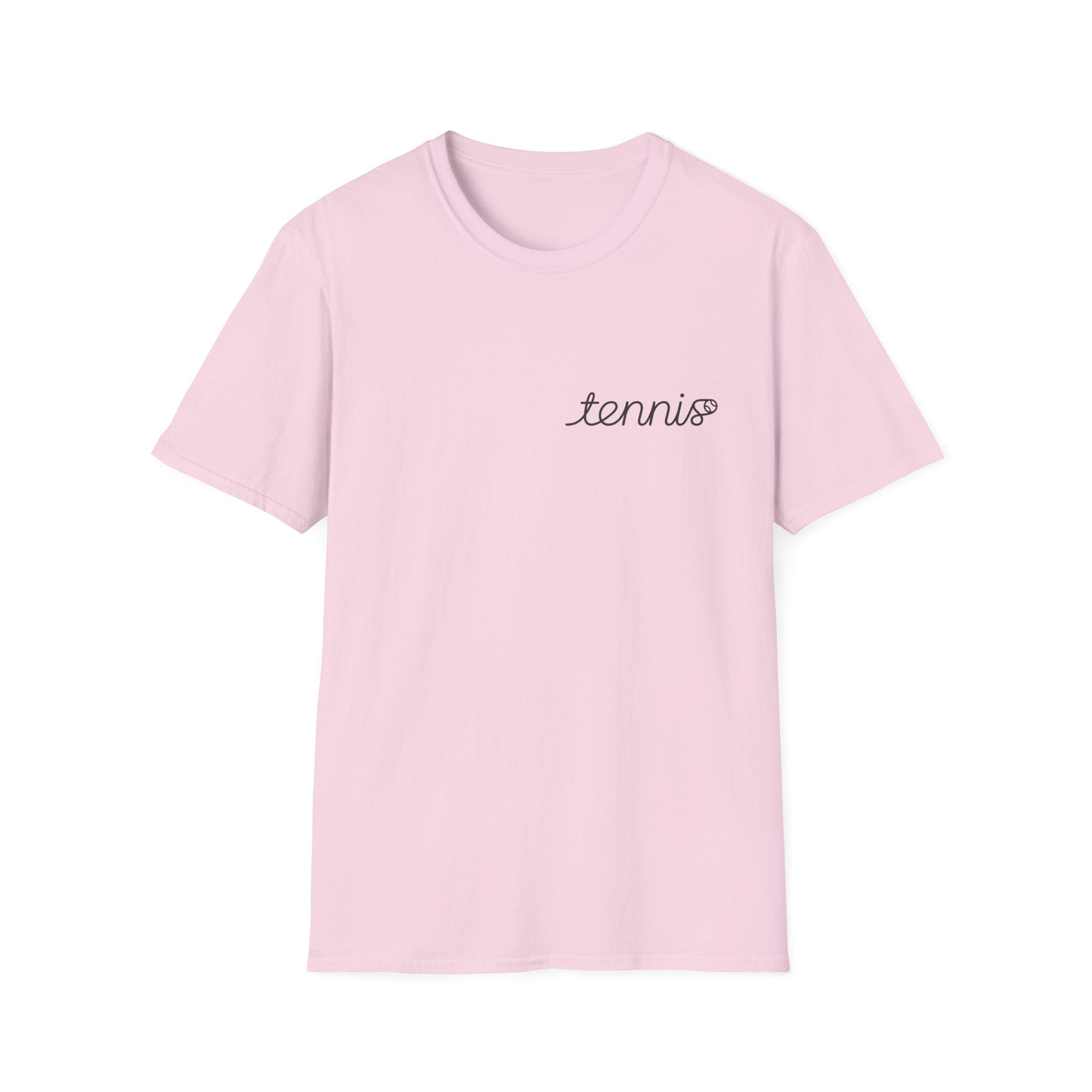 Tennis Script T-Shirt — Minimal Athletic Tee for Players & Fans