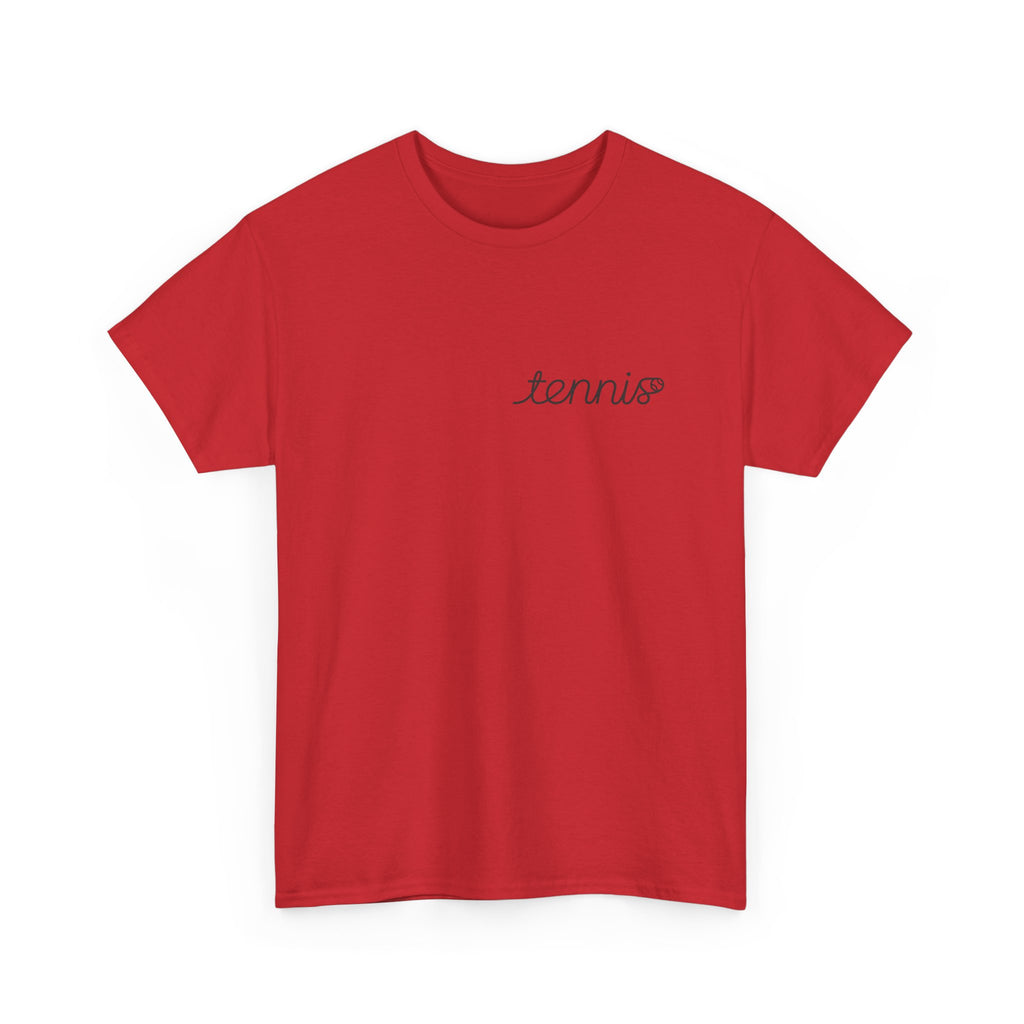 Tennis Serve Line Art Tee — Minimalist Tennis T-Shirt