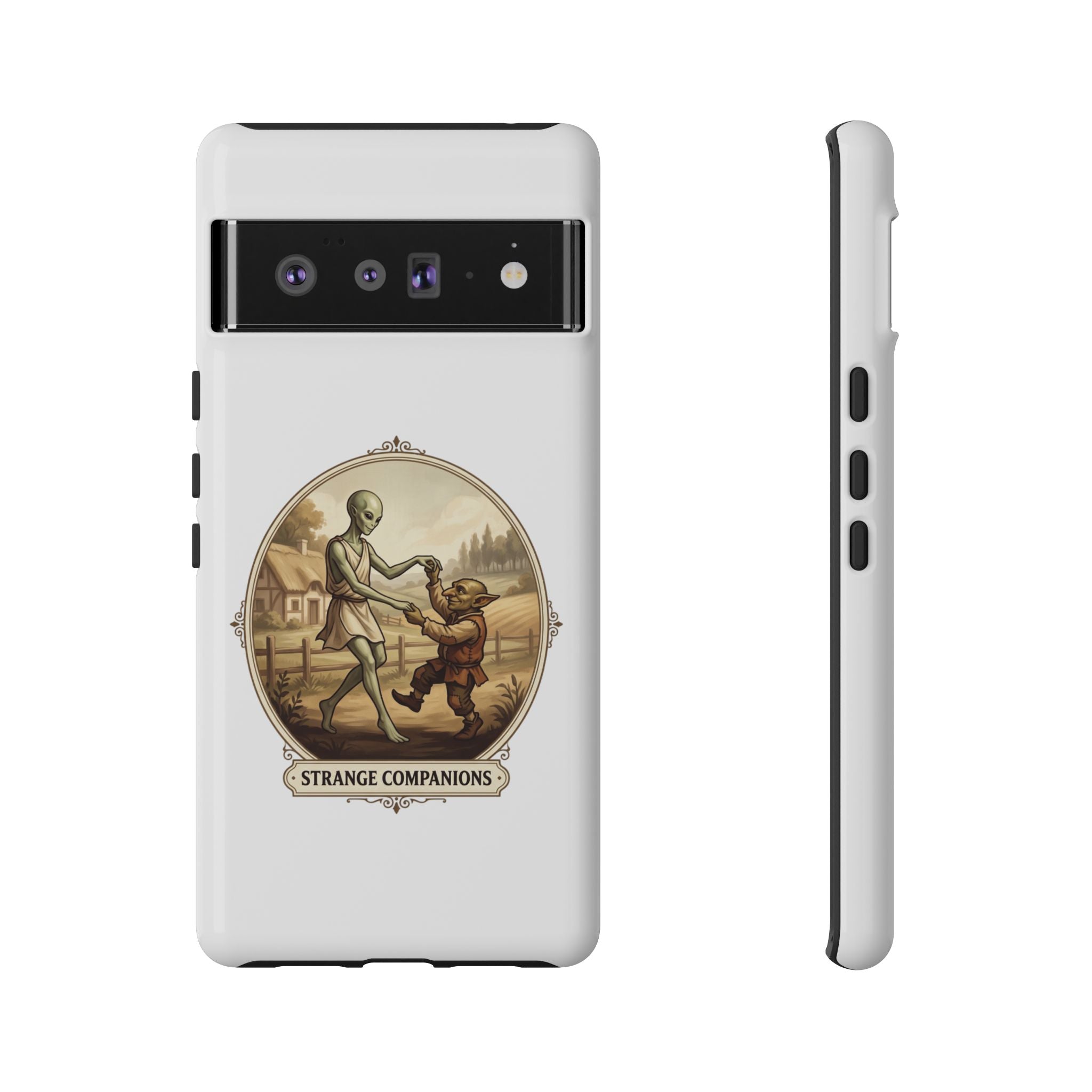 Phone Case — Vintage 'Strange Companions' Alien & Child Illustration