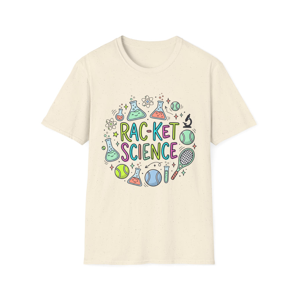 Racket Science T-Shirt — Cute Tennis & Science Graphic Tee