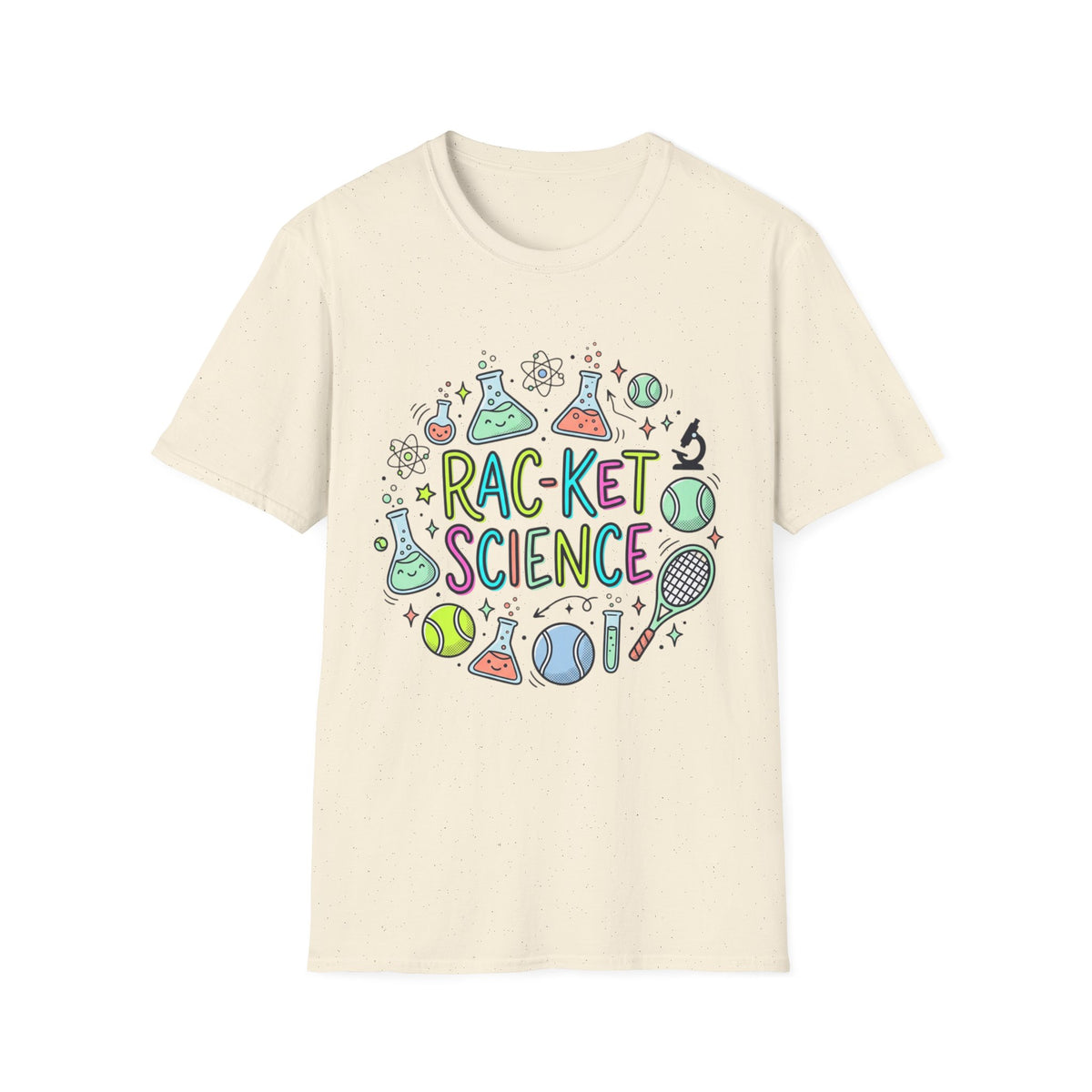 Racket Science T-Shirt — Cute Tennis & Science Graphic Tee