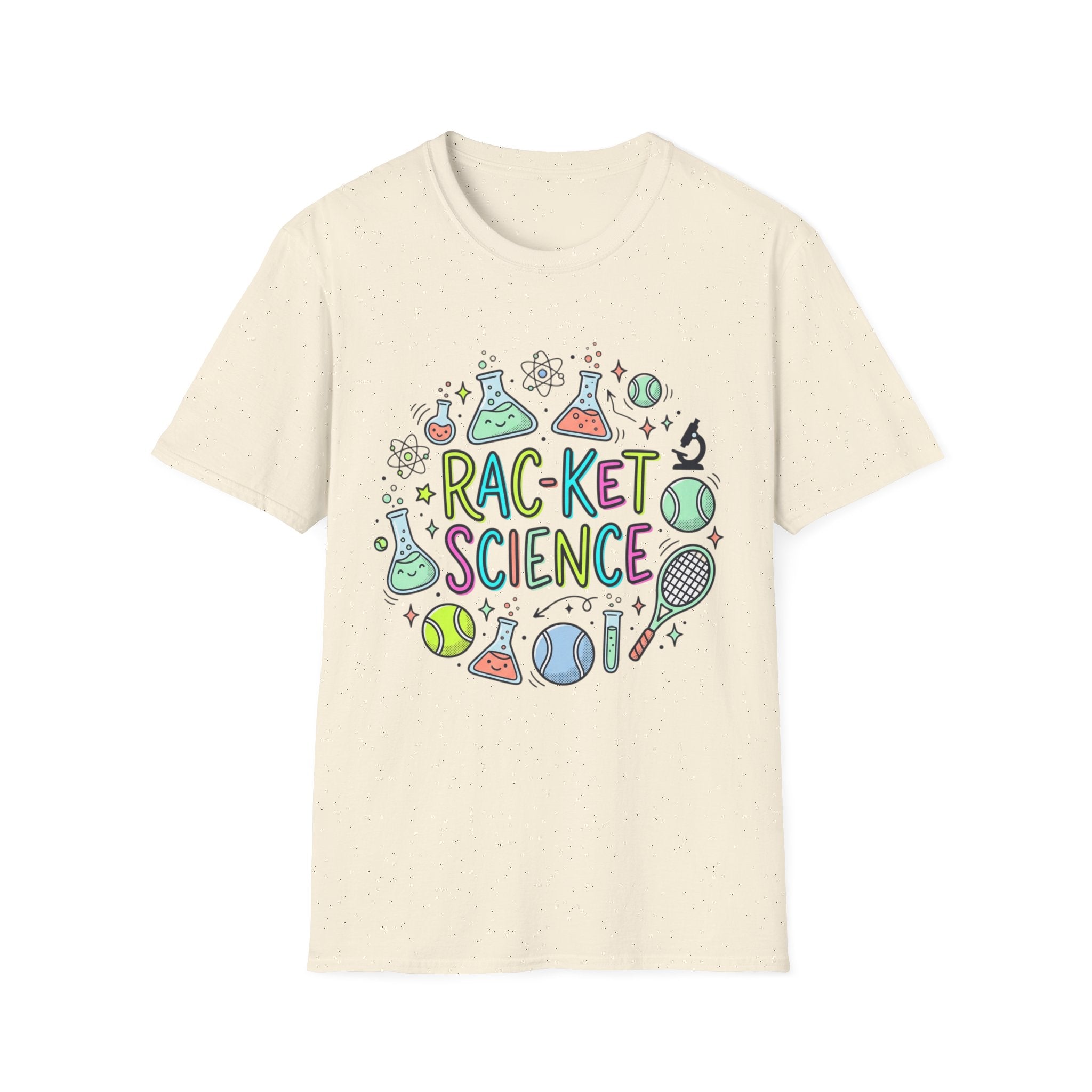Racket Science T-Shirt — Cute Tennis & Science Graphic Tee