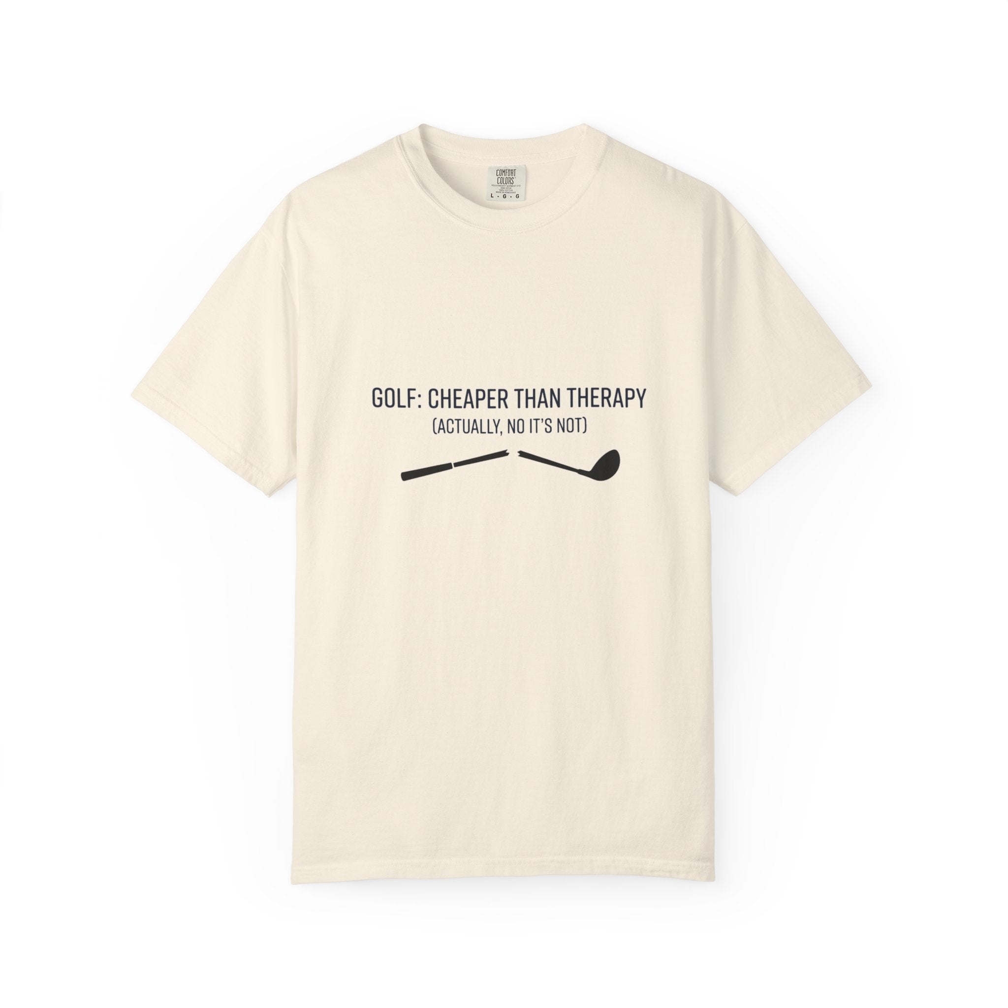Golf: Cheaper Than Therapy T-Shirt — Funny Golfers Tee