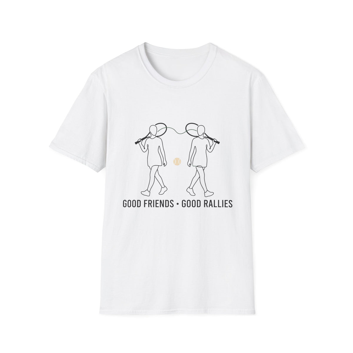 T‑Shirt — 'Good Friends • Good Rallies' Tennis Friends Graphic Tee
