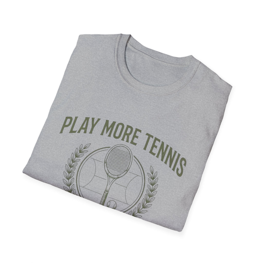 Play More Tennis T-Shirt — 'Play More Tennis That's All' Vintage Tennis Shirt