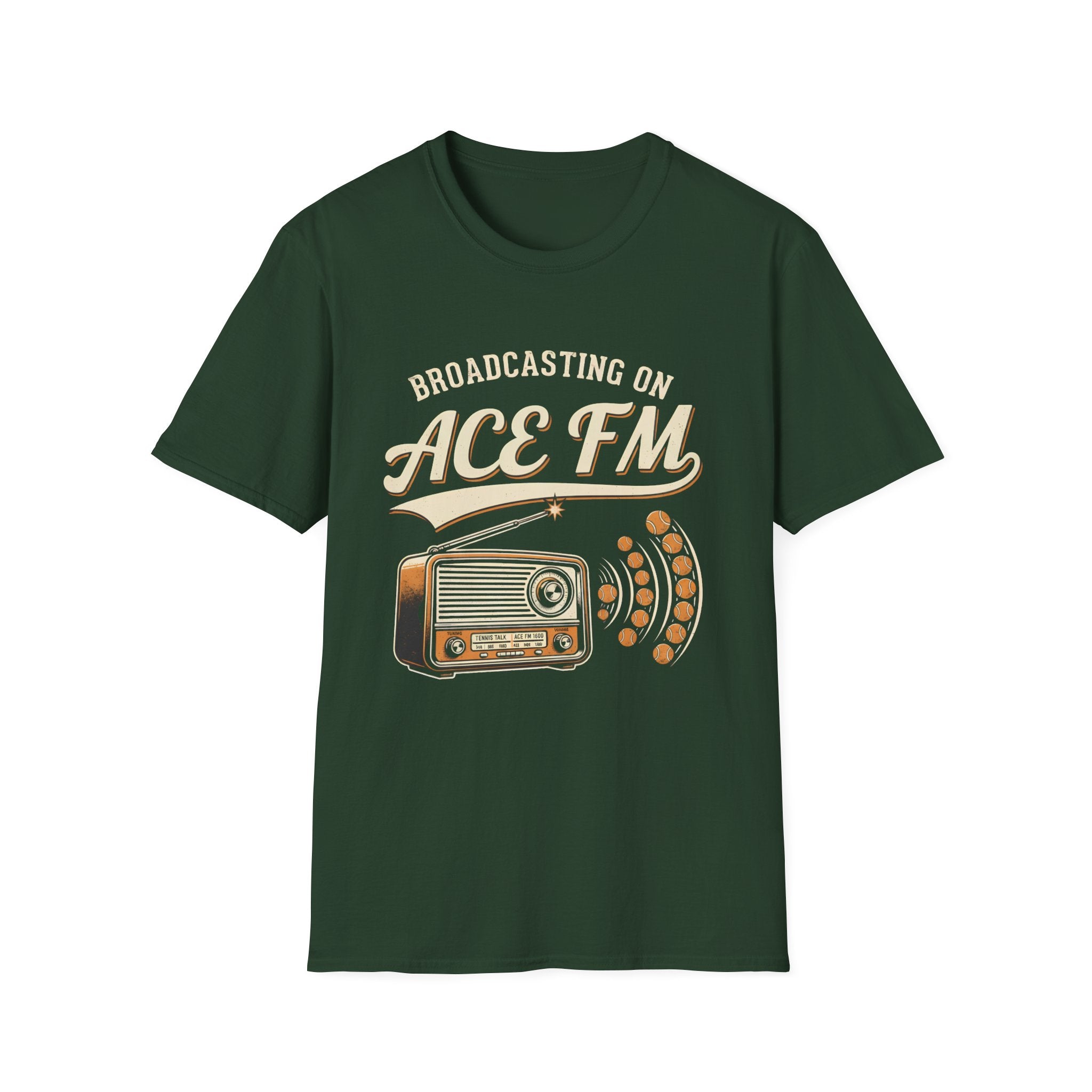 Broadcasting on ACE FM Retro Radio T-Shirt — Vintage Music Station Tee
