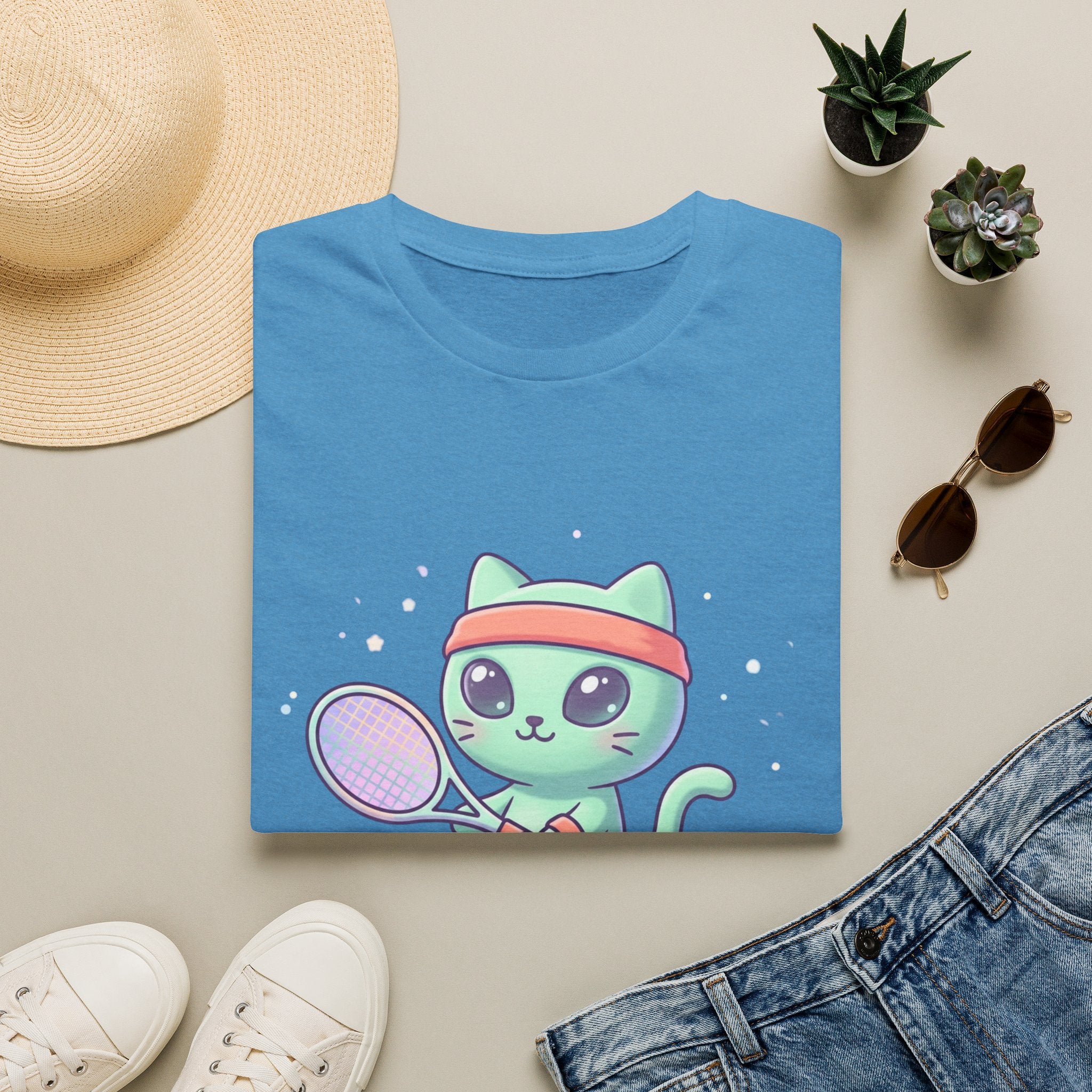 Cute Tennis Cat T-Shirt