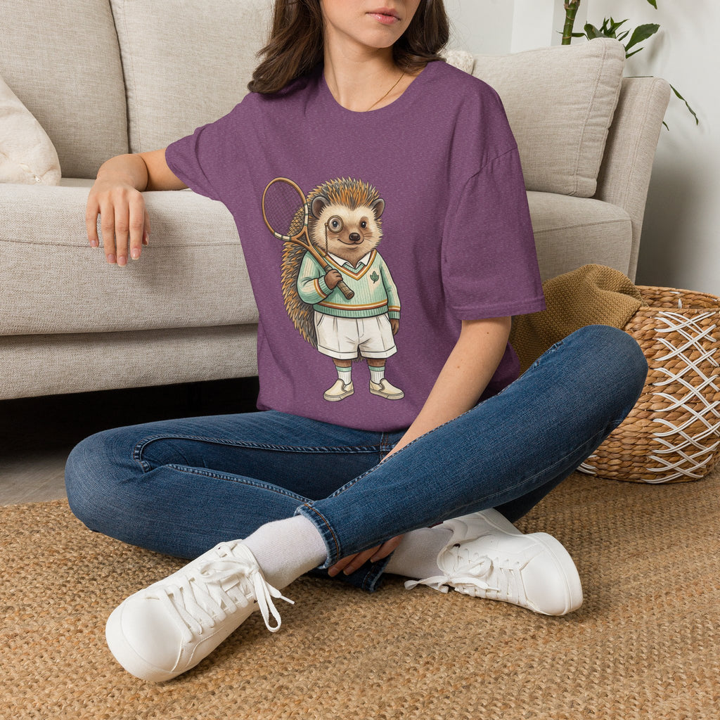 Hedgehog Tennis Player T-Shirt – Cute Animal Sports Graphic Tee