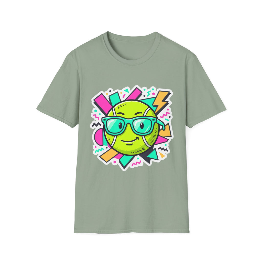 Retro Smiley Sunglasses T-Shirt — Neon Pop Graphic Tee