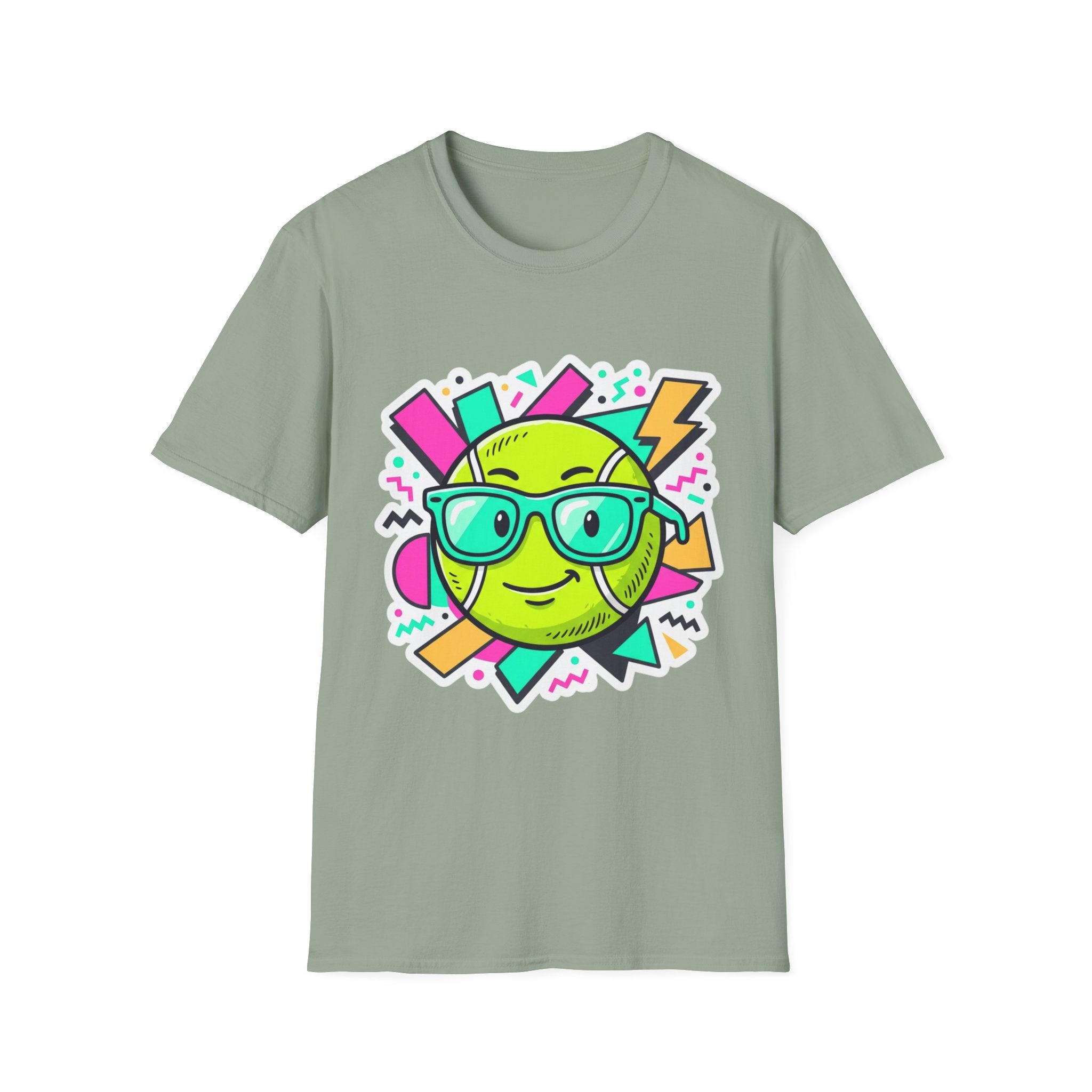 Retro Smiley Sunglasses T-Shirt — Neon Pop Graphic Tee