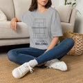 T-Shirt — 'Where I Belong' Minimalist Tennis Court Graphic