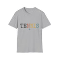 Tennis Tee —  Multicolor 'TENNIS' Graphic T-Shirt