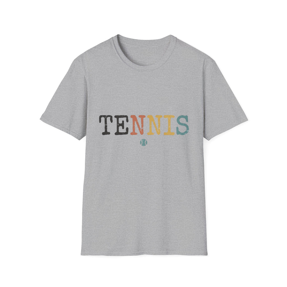 Tennis Tee —  Multicolor 'TENNIS' Graphic T-Shirt