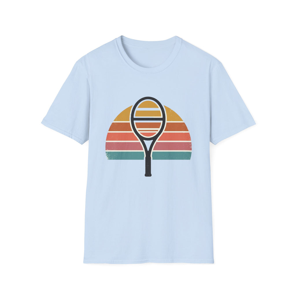 Tennis Racket Retro Sunset T-Shirt