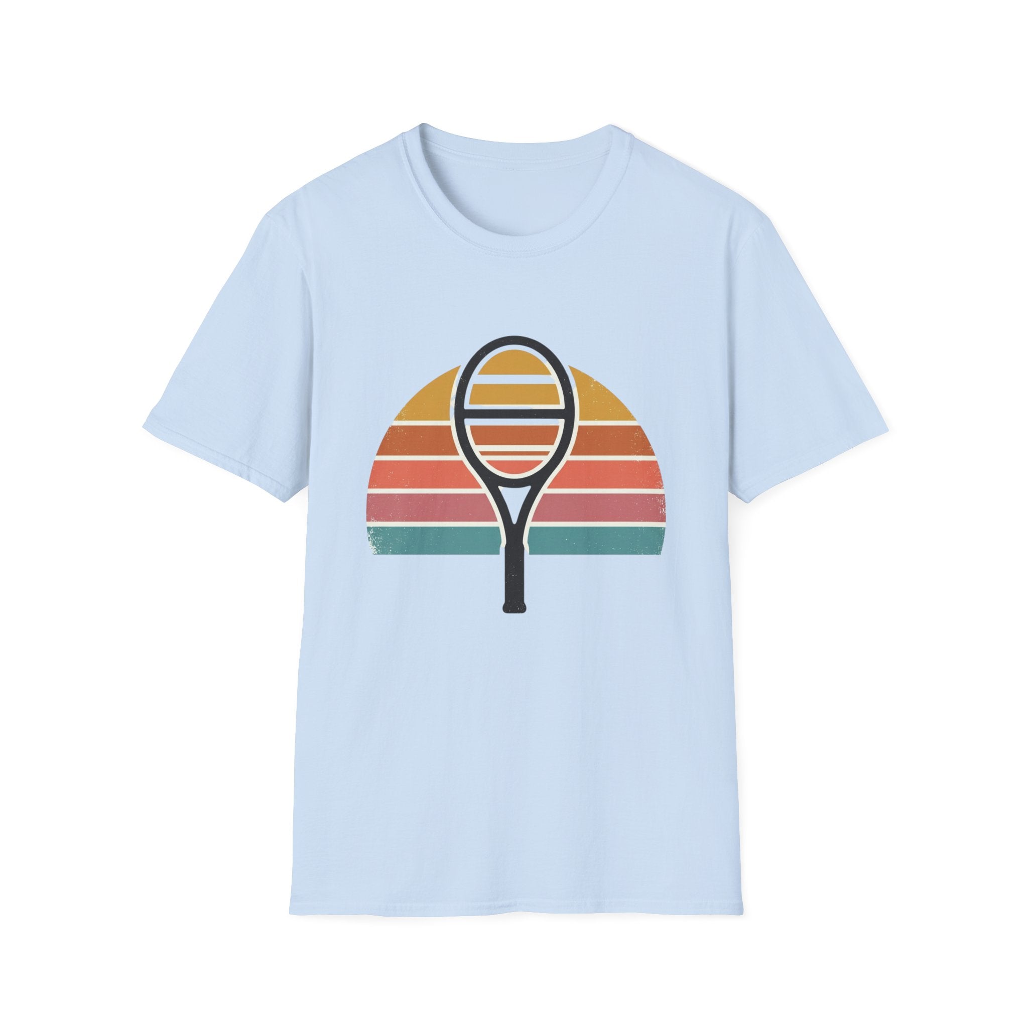 Tennis Racket Retro Sunset T-Shirt