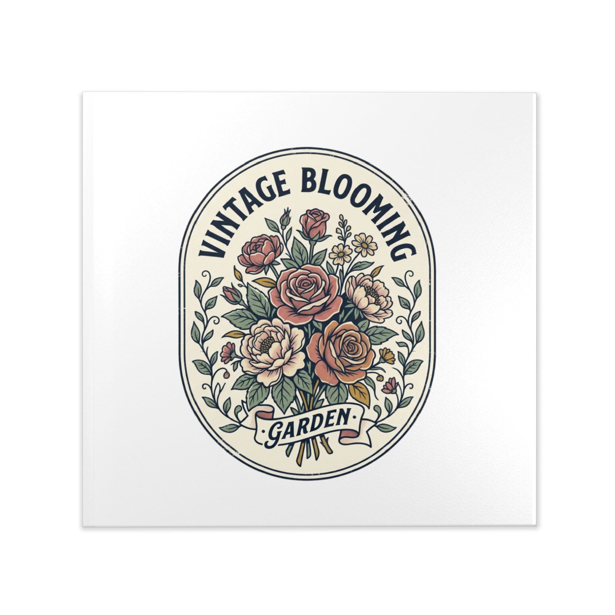 Vintage Blooming Garden Hardcover Photo Book — Floral Keepsake Album