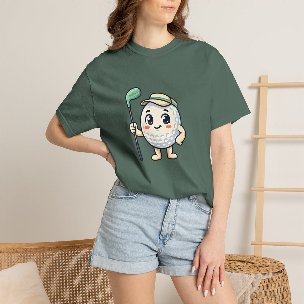 Golf Ball Cartoon T-Shirt — Cute Golfer Graphic Tee