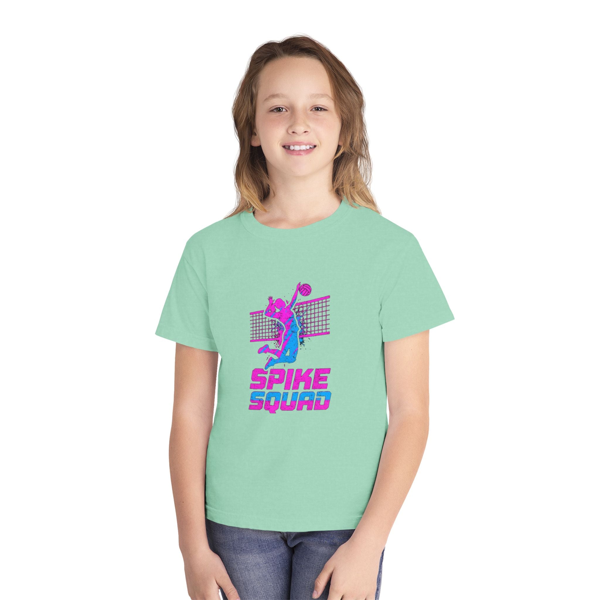 Youth Volleyball Tee — Retro ‘Spike Squad’ Graphic