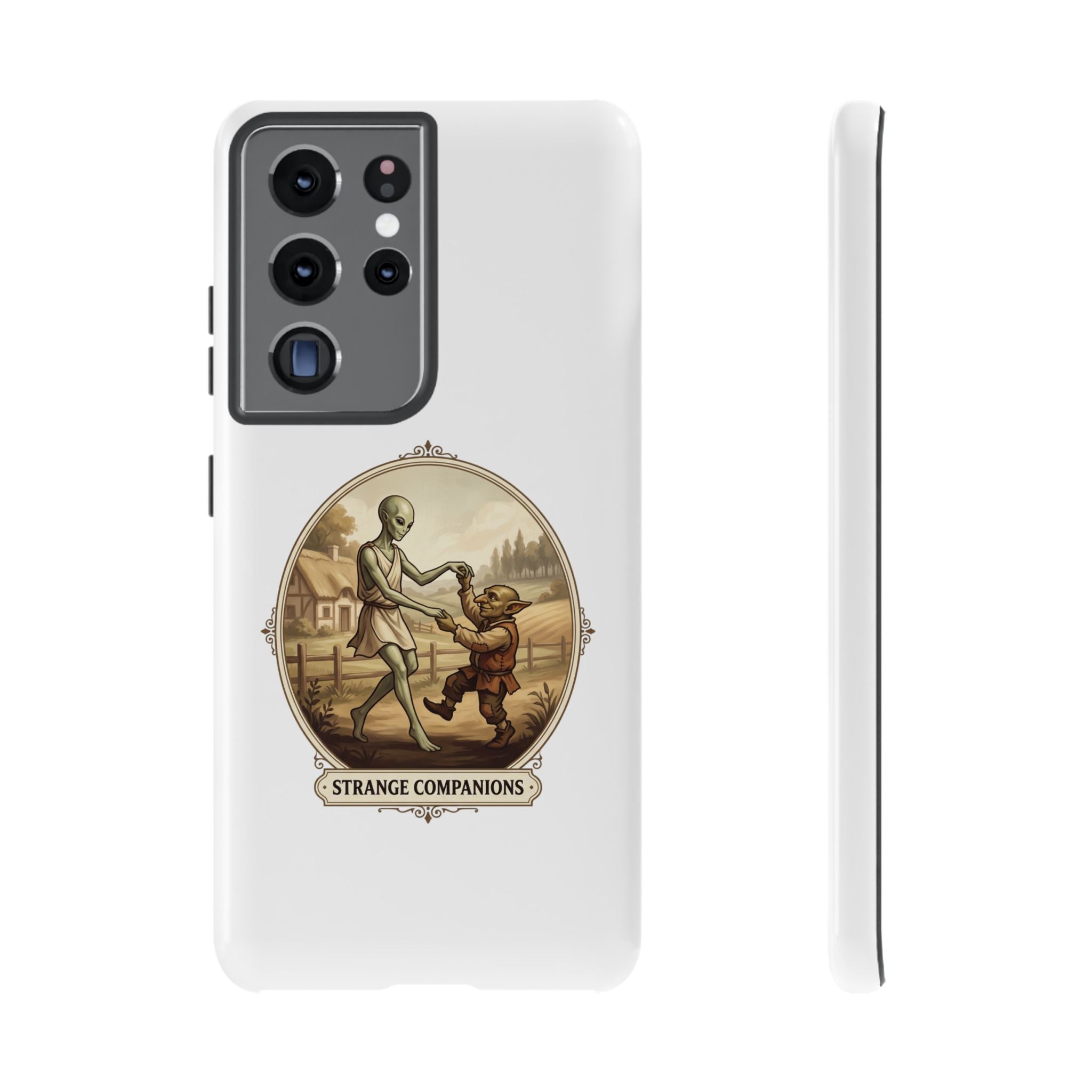 Phone Case — Vintage 'Strange Companions' Alien & Child Illustration