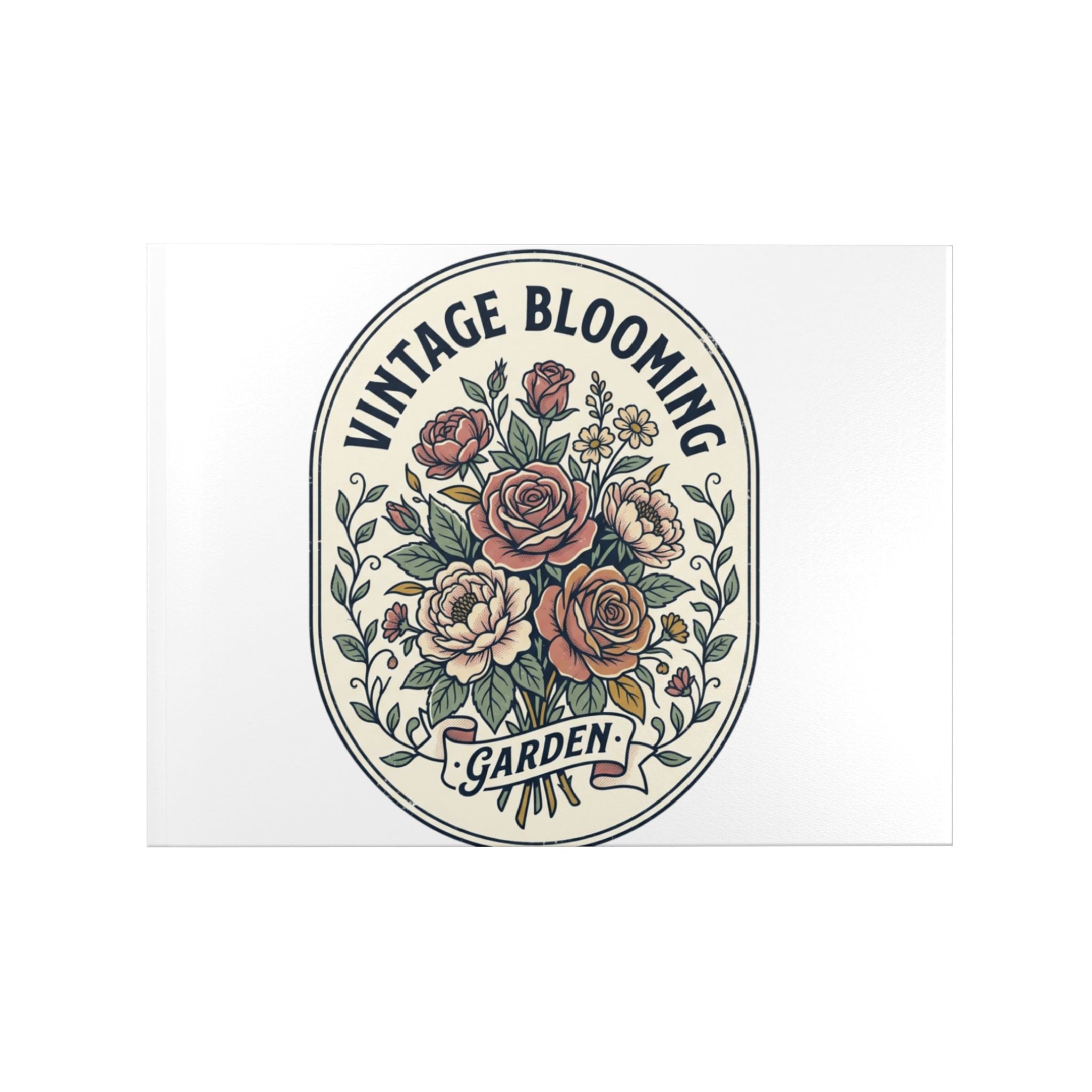 Vintage Blooming Garden Hardcover Photo Book — Floral Keepsake Album