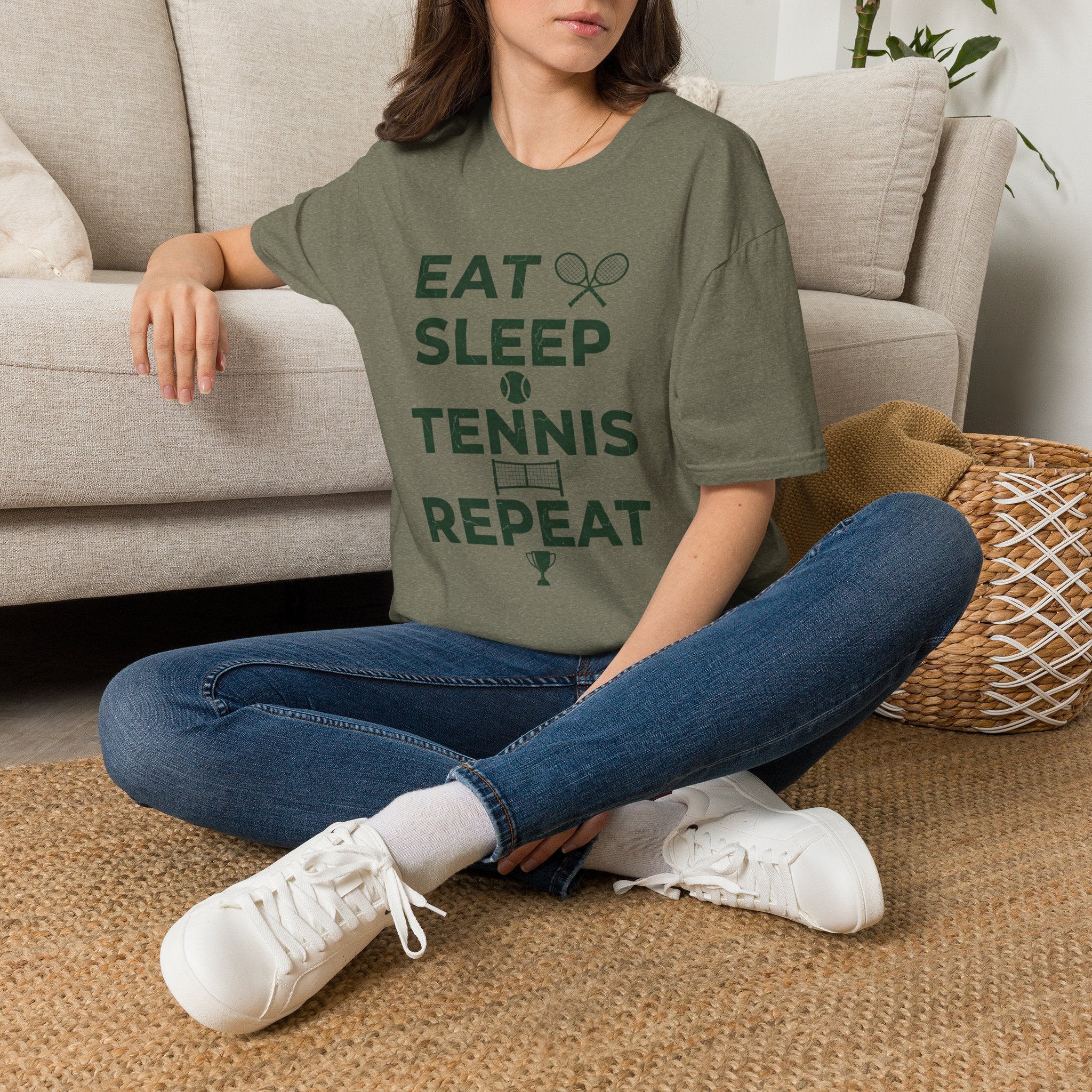 Eat Sleep Tennis Repeat Tee — Tennis Lover T-Shirt