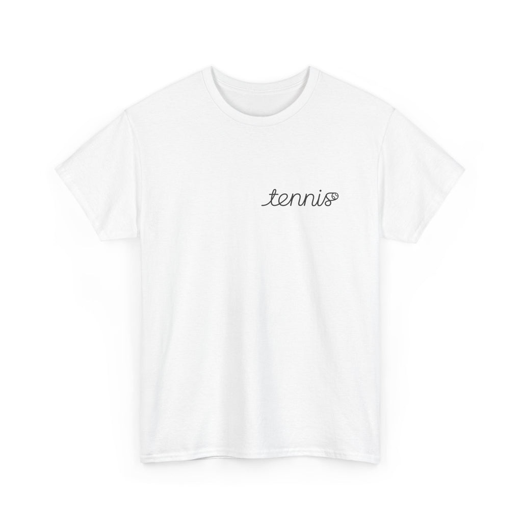 Tennis Serve Line Art Tee — Minimalist Tennis T-Shirt