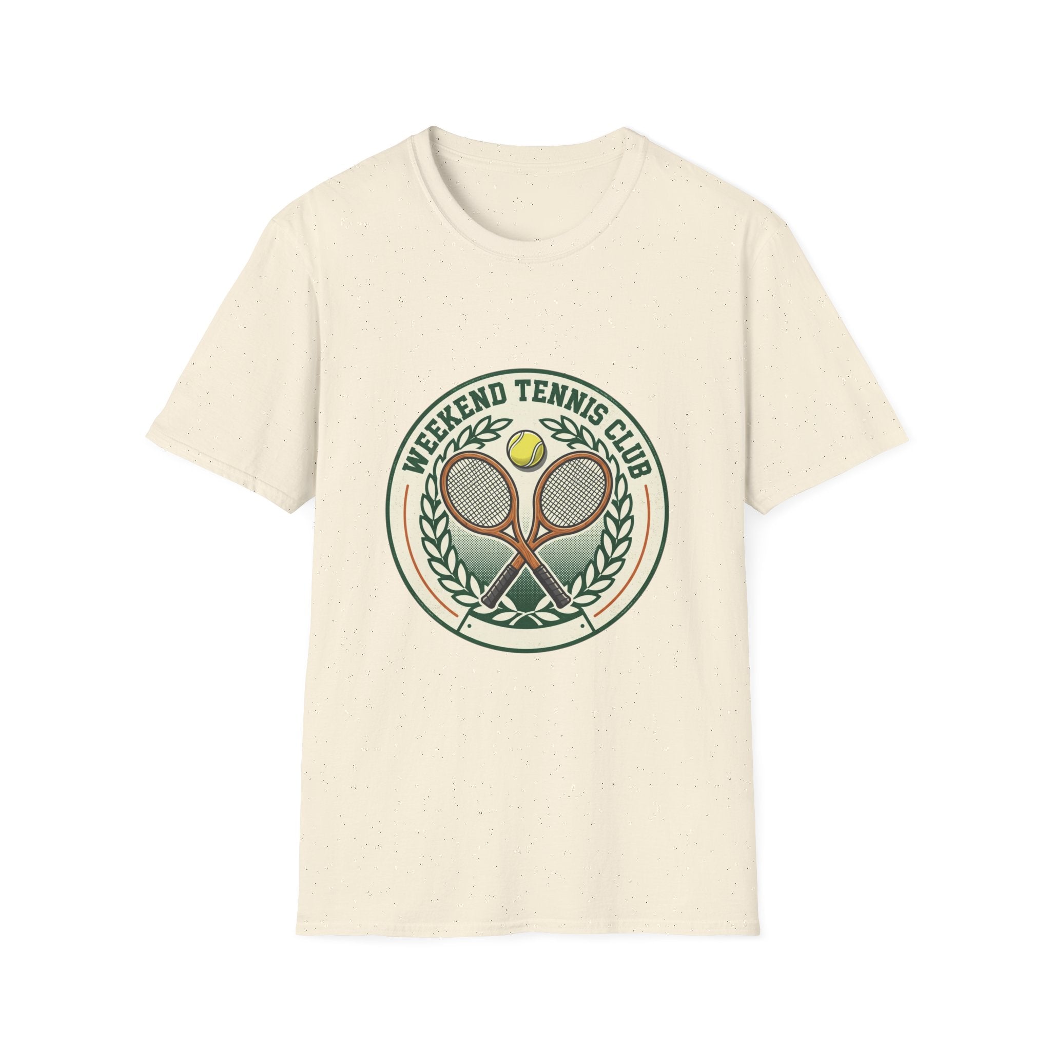 Weekend Tennis Club T-Shirt — Retro Tennis Racket & Ball Graphic