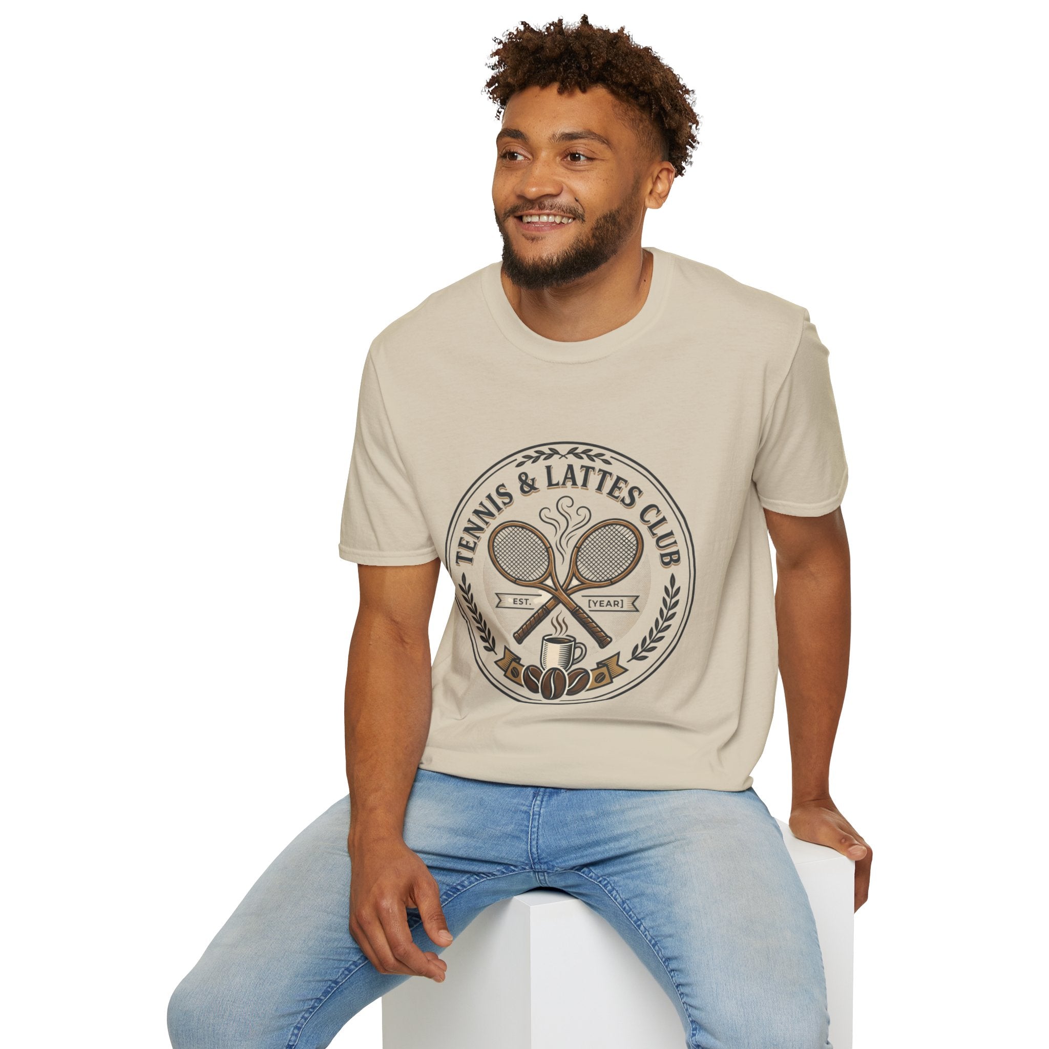 Tennis & Lattes Club Graphic Tee — Vintage Tennis & Coffee Crew