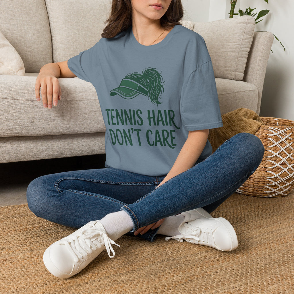 tennis hair don't care t-shirt