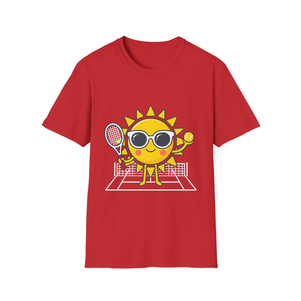 Sunshine Tennis Tee — Cute Sunglasses Sun Graphic T-Shirt