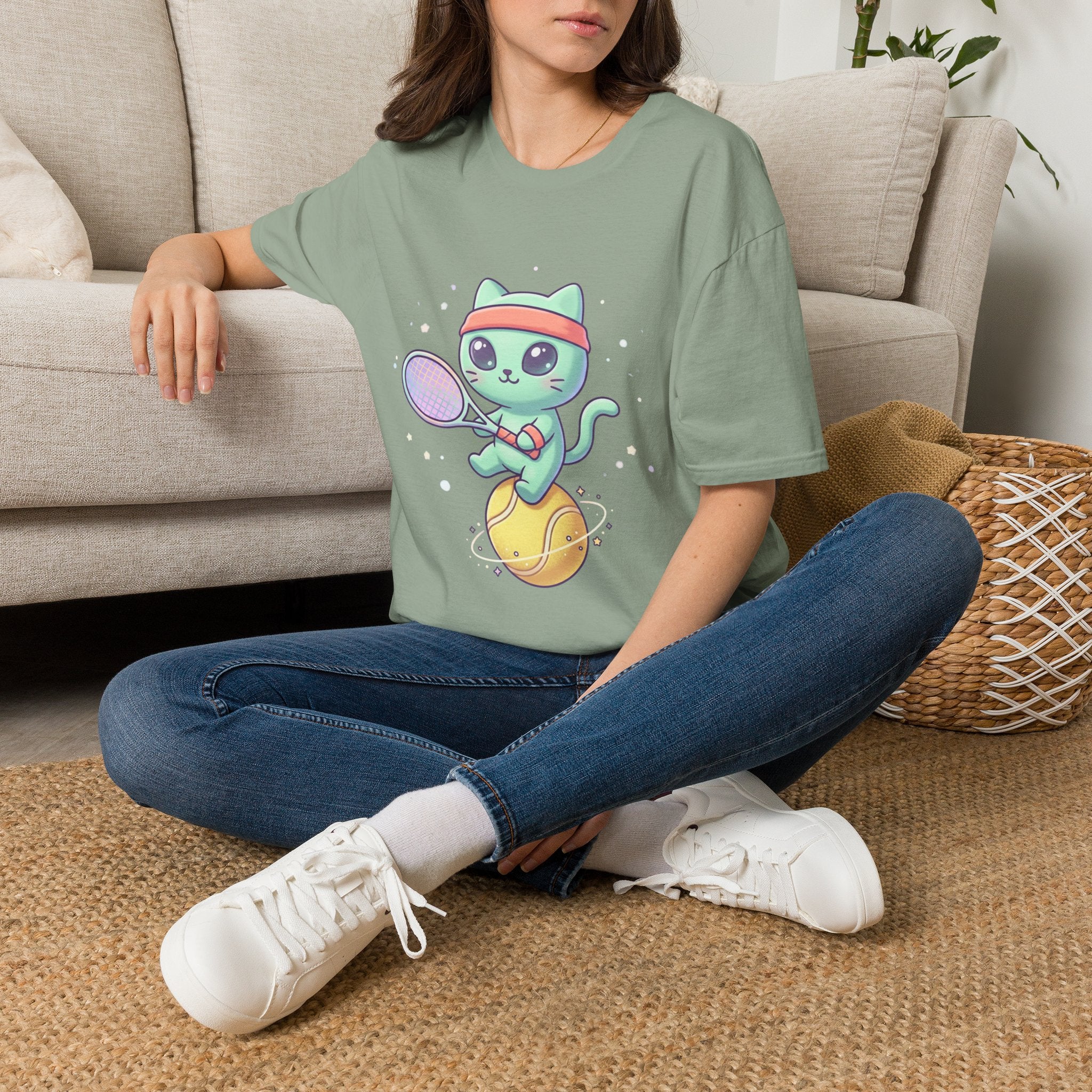 Cute Tennis Cat T-Shirt